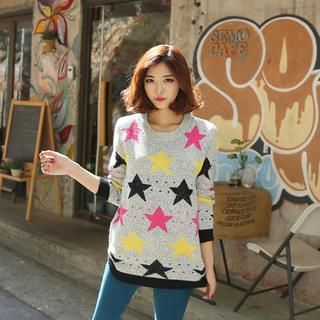 Envy Look Star-Pattern Sweater