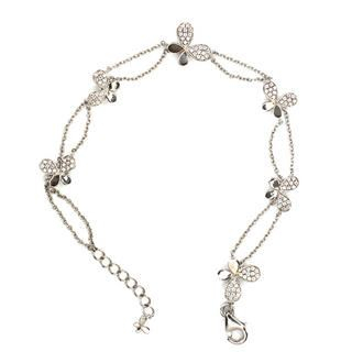 Silver 925 + 18K White Gold Plate Butterfly Bracelet Silver - One Size