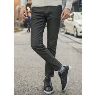 GERIO Brushed-Fleece Slim-Fit Jeans