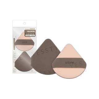 Solone - Double Sided Air Cushion Puff Fan Shaped - 2 pcs