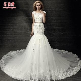 MSSBridal Lace Wedding Ball Gown With Train
