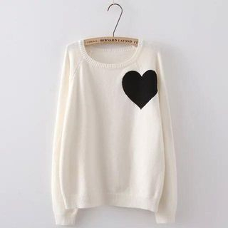 Aigan Heart Applique Sweater