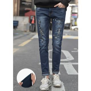 GERIO Distressed Slim-Fit Jeans