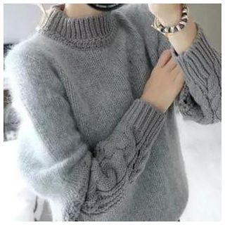 Angel Shine Mock-Neck Cable-Knit Sweater
