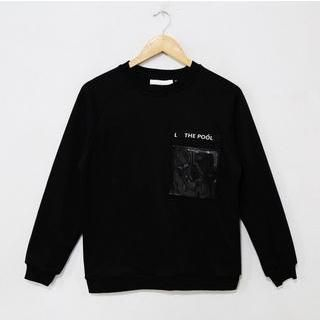 Mr. Cai Long-Sleeve Lettering Paneled Pullover