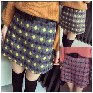 Sienne Diamond Pattern Pencil Skirt