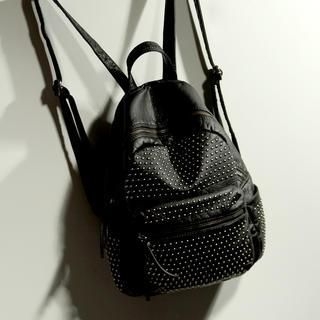Ballerina Bags Studded Faux Leather Backpack