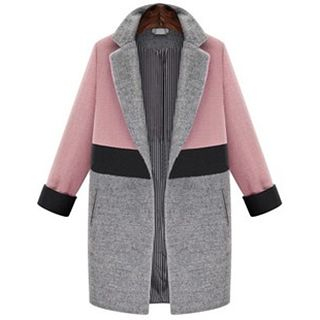 AGA Colour Block Woolen Coat