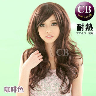 Clair Beauty Long Full Wigs - Wavy Coffee - One Size