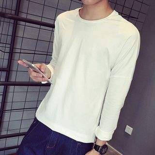 JUN.LEE Plain Long-Sleeve T-Shirt
