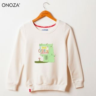 Onoza Raglan-Sleeve Printed Pullover
