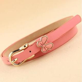 Charm n Style Bow-Accent Slim Belt
