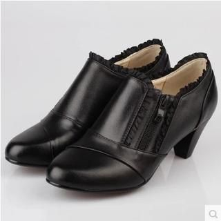 Hannah Genuine Leather Zip Accent Shoe Boots