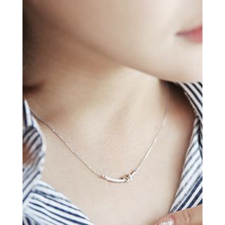 Miss21 Korea Butterfly-Pendant Silver Necklace