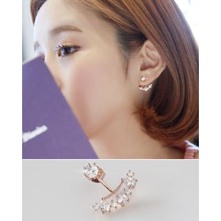 Miss21 Korea Rhinestone Drop Stud Earrings