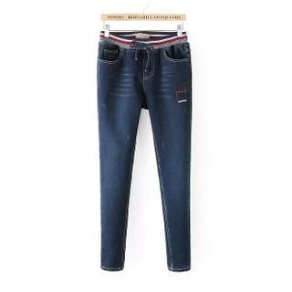 Kirito Fleece-lined Applique Jeans