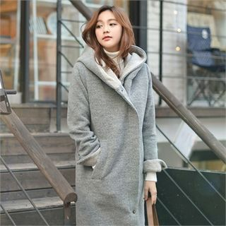 Styleberry Hooded Wool Blend Coat