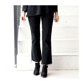 1ROA Fray-Hem Boot-Cut Pants