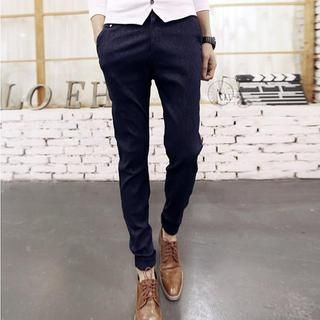 Fisen Textured Slim-Fit Pants