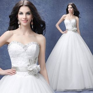 Angel Bridal Strapless Rosette Ball Gown Wedding Dress