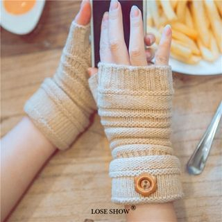 Lose Show Fingerless Knit Gloves