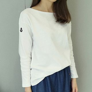Eva Fashion Long-Sleeve Embroidered T-Shirt