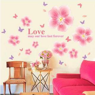 LESIGN Flower & Butterfly Wall Sticker