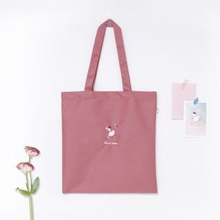 BABOSARANG Embroidered Canvas Shopper Bag Light Pink - One Size