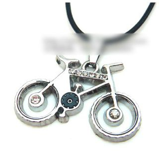 KINNO Rhinestone Bike Necklace