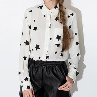 Obel Star Print Chiffon Shirt