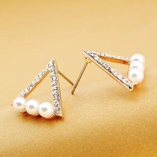 Trend Cool Jeweled Triangular Earrings