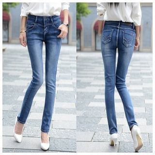 Denimot Washed Slim-Fit Jeans