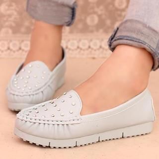 IYATO Rhinestone Loafers