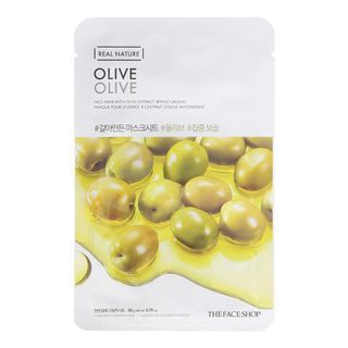 THE FACE SHOP - Real Nature Face Mask 1pc (20 Types) 20g Olive