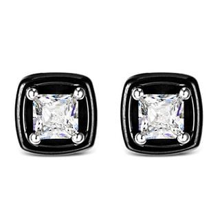 T400 Jewelers Sterling Silver Square Ear Studs