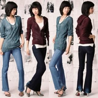 Tight Fit Boot Cut Jeans