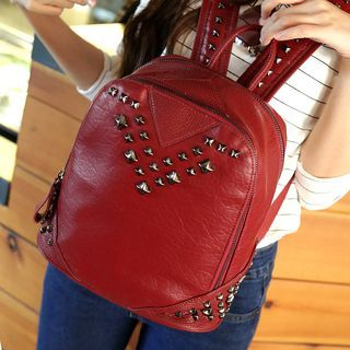 Seok Studded Faux Leather Backpack
