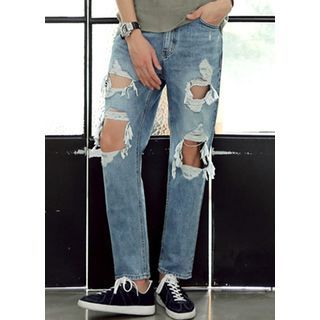 JOGUNSHOP Distressed Cotton Jeans