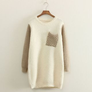 Mushi Color-Block Long Sweater