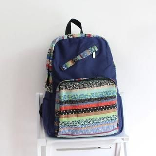 Layoom Pattern Canvas Backpack