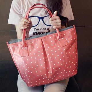 Dotted Pleated Tote