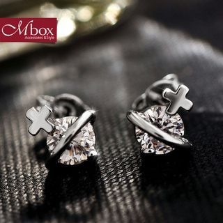 Mbox Jewelry CZ Stud Earrings