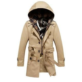 Alvicio Hooded Belted Trench Coat