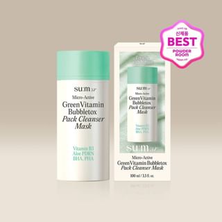 su:m37 - Micro-Active Green Vitamin Bubbletox Pack Cleanser Mask 100ml