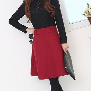 LITI Woolen A Line Skirt