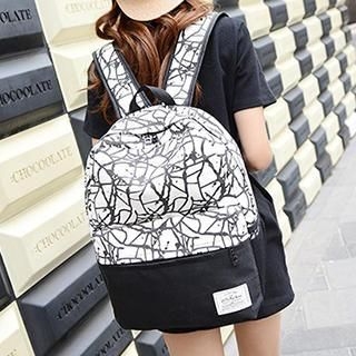 Youme Print Canvas Backpack