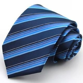 Xin Club Striped Neck Tie Blue - One Size
