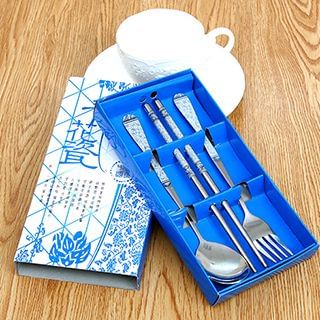 Homy Bazaar Cutlery Gift Set: Chopsticks + Fork + Spoon