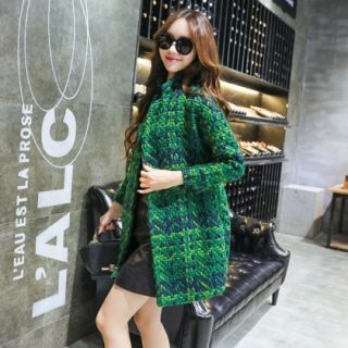 Romantica Patterned Snap-Buttoned Coat
