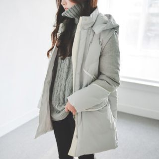 JUSTONE Hooded Duck Down Puffer Coat